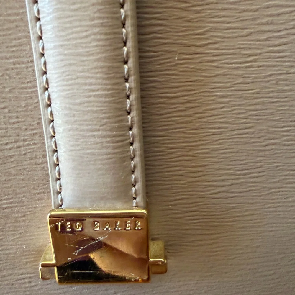 Ted Baker London Leather Satchel with Gold Hardware